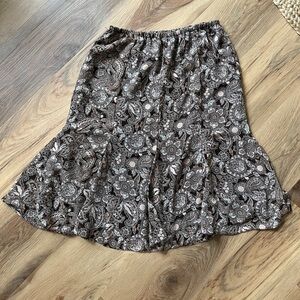Brown paisley skirt